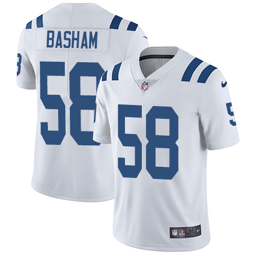 Indianapolis Colts 58 Limited Tarell Basham White Nike NFL Road Men Vapor Untouchable jerseys